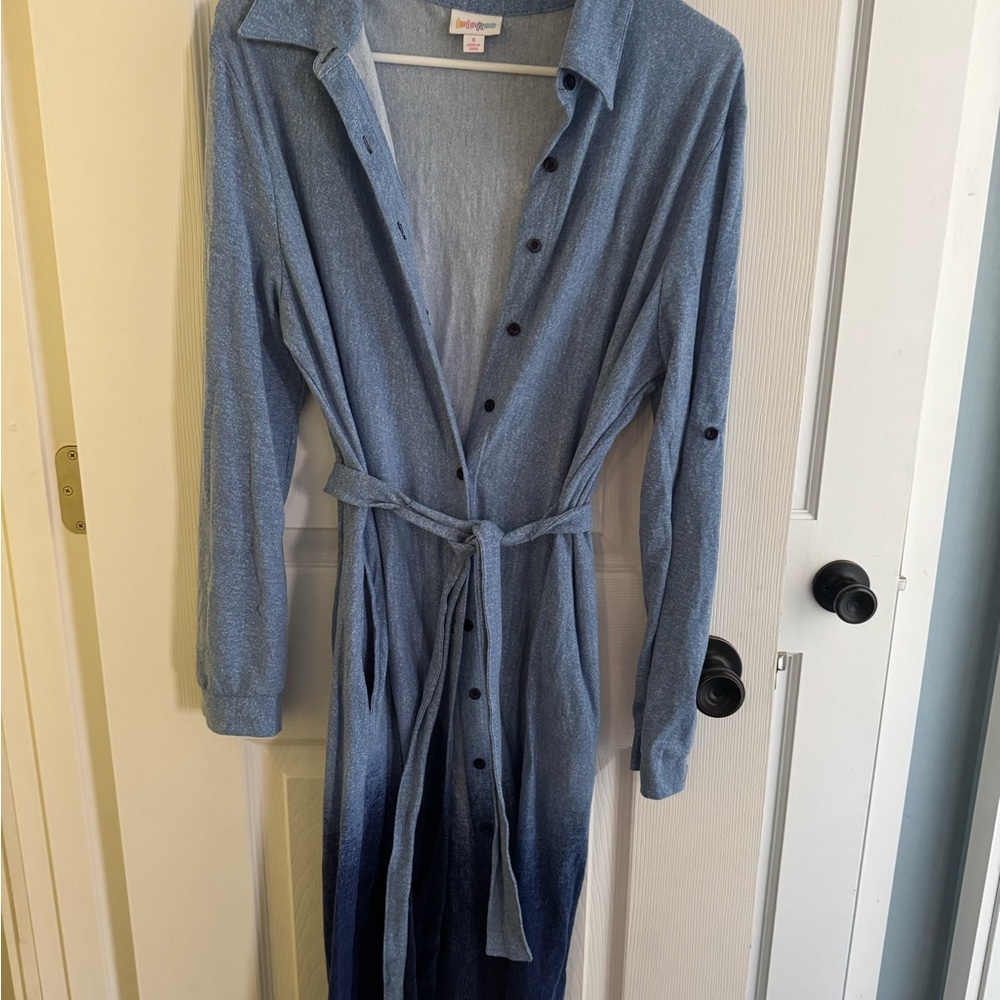 LuLaRoe Light Blue Denim Dress